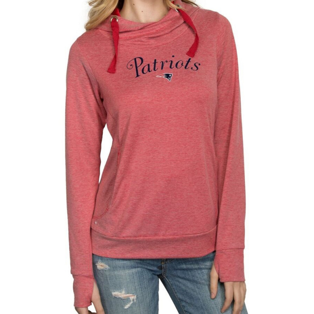 NWT New England Patriots Hoodie Bullpen Red White